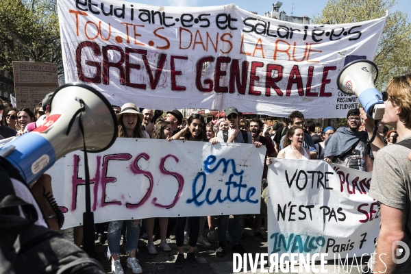 Grève à la SNCF, Manifestation interprofessionnelle.