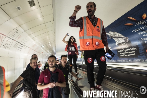 Grève à la SNCF, Manifestation interprofessionnelle.