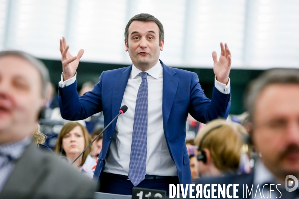 Emmanuel Macron au Parlement Européen de Strasbourg
