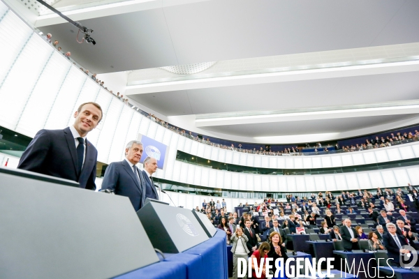 Emmanuel Macron au Parlement Européen de Strasbourg