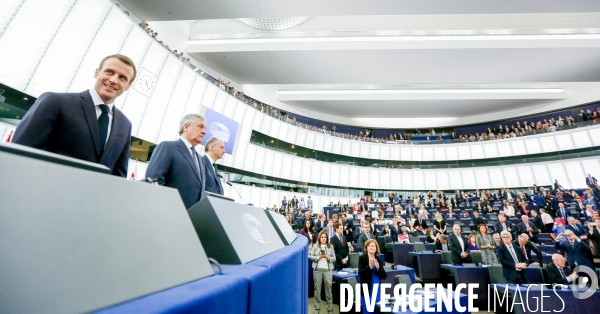 Emmanuel Macron au Parlement Européen de Strasbourg