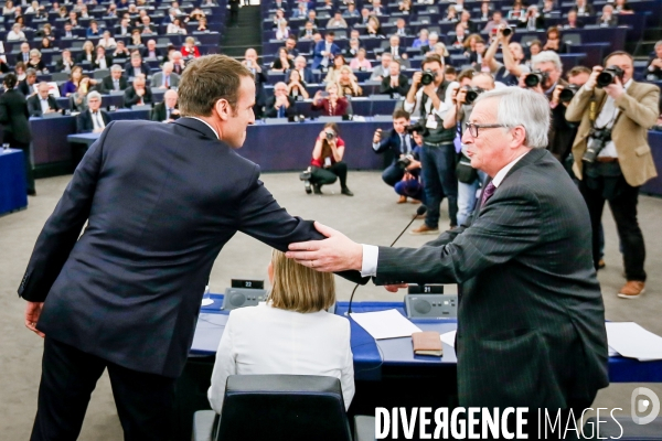 Emmanuel Macron au Parlement Européen de Strasbourg