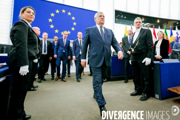 Emmanuel Macron au Parlement Européen de Strasbourg