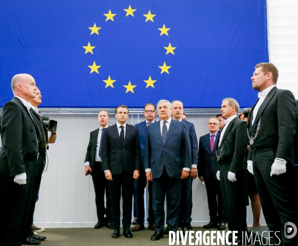 Emmanuel Macron au Parlement Européen de Strasbourg