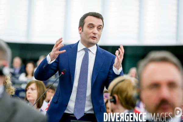 Emmanuel Macron au Parlement Européen de Strasbourg
