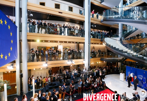 Emmanuel Macron au Parlement Européen de Strasbourg