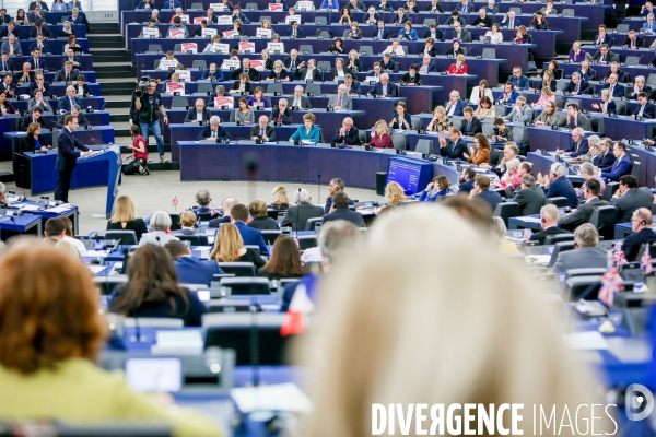 Emmanuel Macron au Parlement Européen de Strasbourg