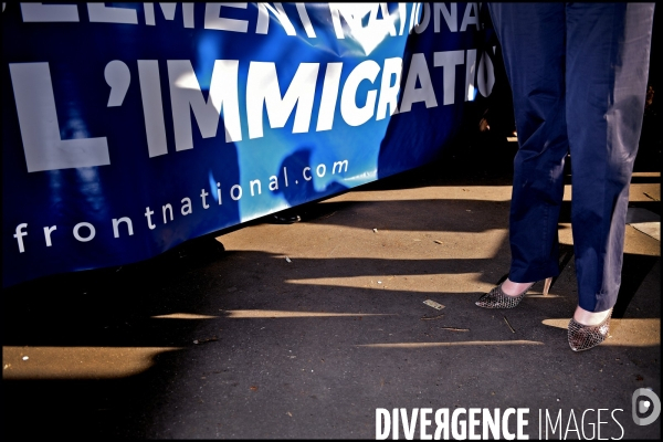 Manifestation anti immigration du FN devant l Assemblée