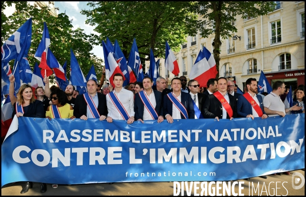 Manifestation anti immigration du FN devant l Assemblée