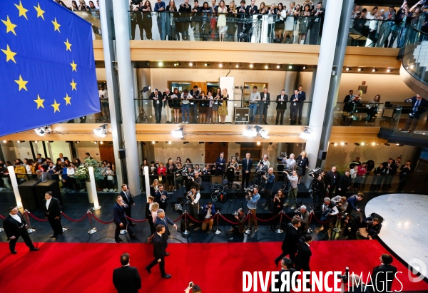 Emmanuel Macron au Parlement Européen de Strasbourg