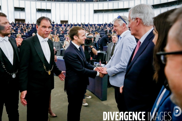 Emmanuel Macron au Parlement Européen de Strasbourg