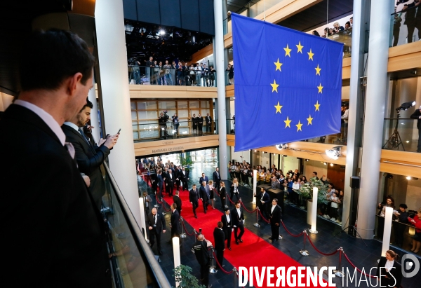 Emmanuel Macron au Parlement Européen de Strasbourg