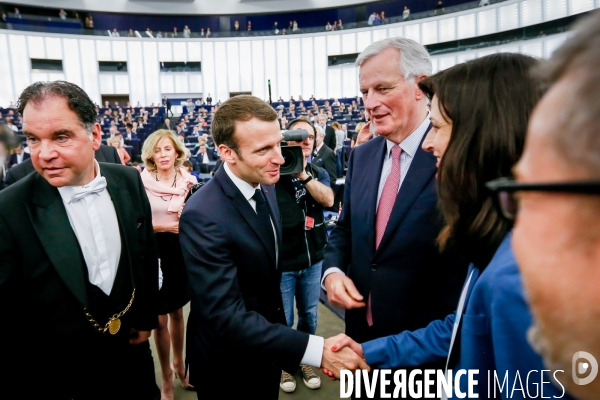 Emmanuel Macron au Parlement Européen de Strasbourg