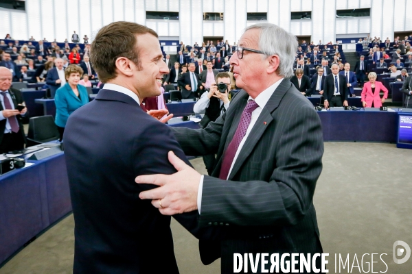 Emmanuel Macron au Parlement Européen de Strasbourg