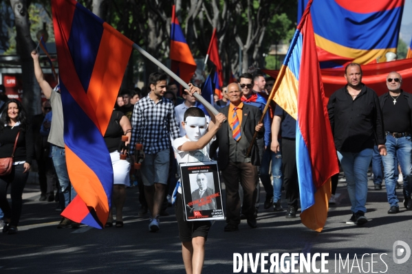 Manifestation  des armeniens de marseiile