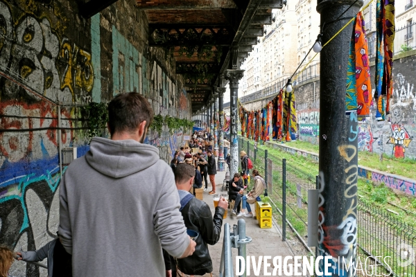 Le Hasard Ludique,ouverture du quai de cette station desaffectee de la Petite Ceinture