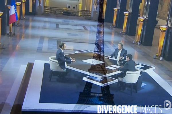 Emmanuel Macron interviewé par Edwy Plenel et Jean-Jacques Bourdin sur BFM