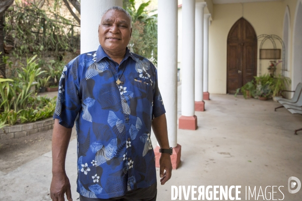 Roch Apikaoua, vicaire général de l archidiocèse de Nouméa, Nouvelle-Calédonie