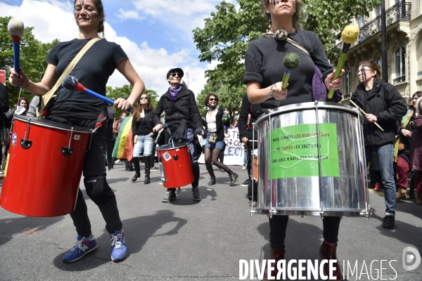 Journée de manifestation du 1er mai 2018 à Paris.