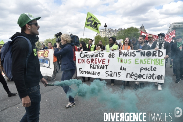 Journée de manifestation du 1er mai 2018 à Paris.