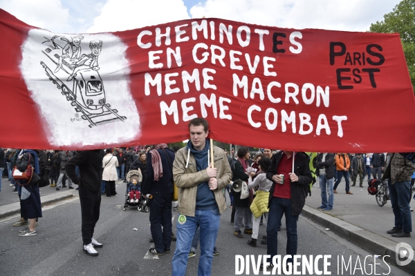 Journée de manifestation du 1er mai 2018 à Paris.
