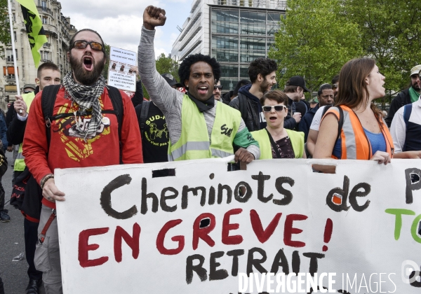 Journée de manifestation du 1er mai 2018 à Paris.