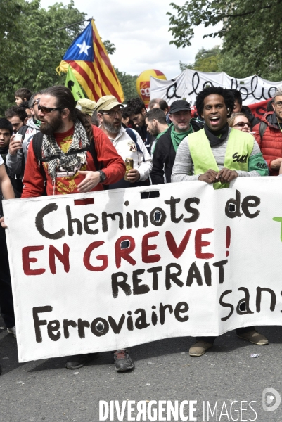 Journée de manifestation du 1er mai 2018 à Paris.