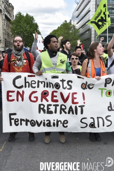Journée de manifestation du 1er mai 2018 à Paris.