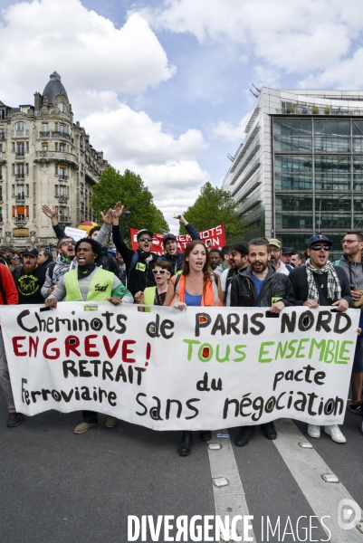 Journée de manifestation du 1er mai 2018 à Paris.