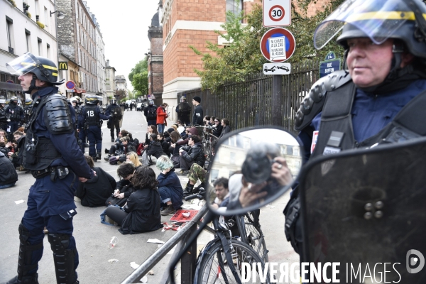 Journée de manifestation du 1er mai 2018 à Paris.