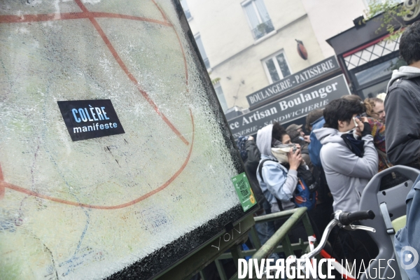 Journée de manifestation du 1er mai 2018 à Paris.