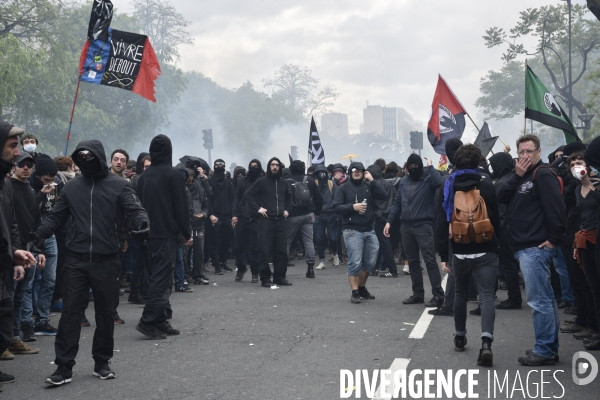 Journée de manifestation du 1er mai 2018 à Paris.