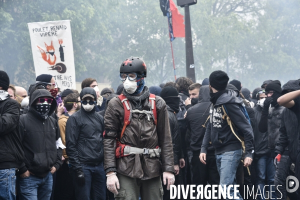 Journée de manifestation du 1er mai 2018 à Paris.