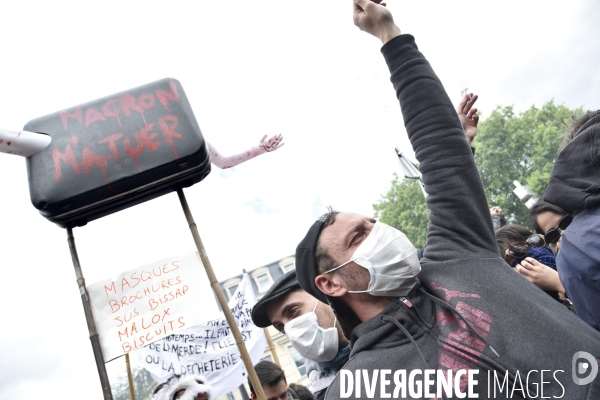 Journée de manifestation du 1er mai 2018 à Paris.