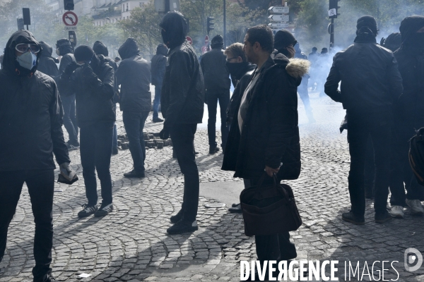 Journée de manifestation du 1er mai 2018 à Paris.