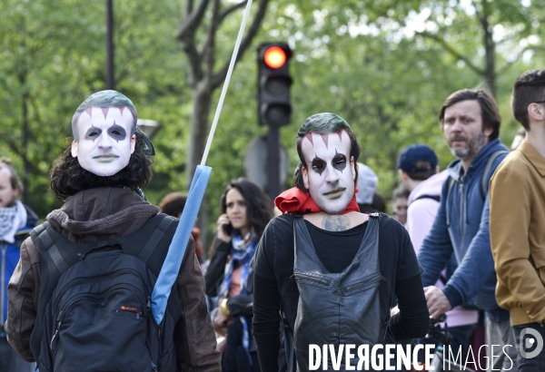 Journée de manifestation du 1er mai 2018 à Paris.