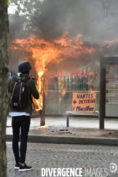 Journée de manifestation du 1er mai 2018 à Paris.