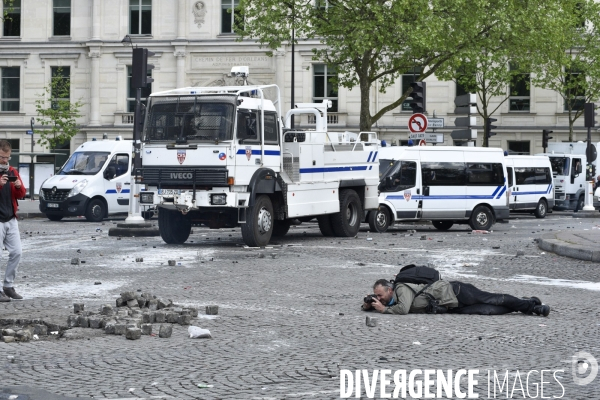 Journée de manifestation du 1er mai 2018 à Paris.