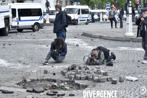 Journée de manifestation du 1er mai 2018 à Paris.