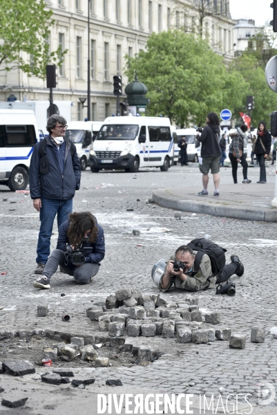 Journée de manifestation du 1er mai 2018 à Paris.