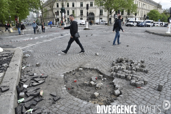 Journée de manifestation du 1er mai 2018 à Paris.