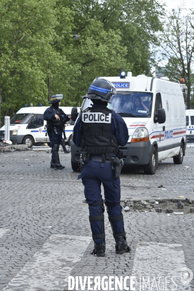 Journée de manifestation du 1er mai 2018 à Paris.