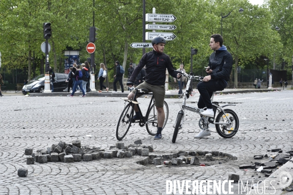 Journée de manifestation du 1er mai 2018 à Paris.