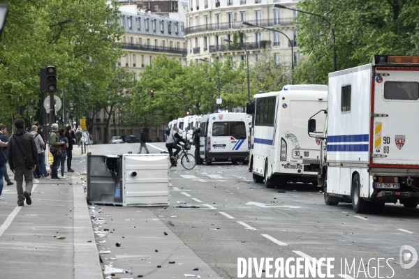 Journée de manifestation du 1er mai 2018 à Paris.