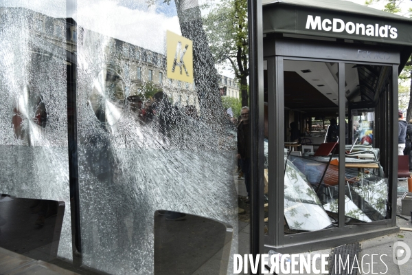 Journée de manifestation du 1er mai 2018 à Paris.