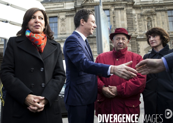 Hommage d Anne HIDALGO et Benjamin GRIVEAUX à Brahim BOUARRAM, assassiné en 1995.