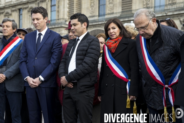 Hommage d Anne HIDALGO et Benjamin GRIVEAUX à Brahim BOUARRAM, assassiné en 1995.