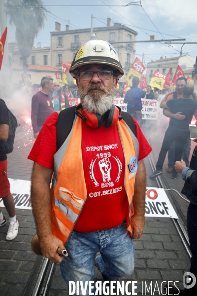 Manifestation des cheminots de l hérault