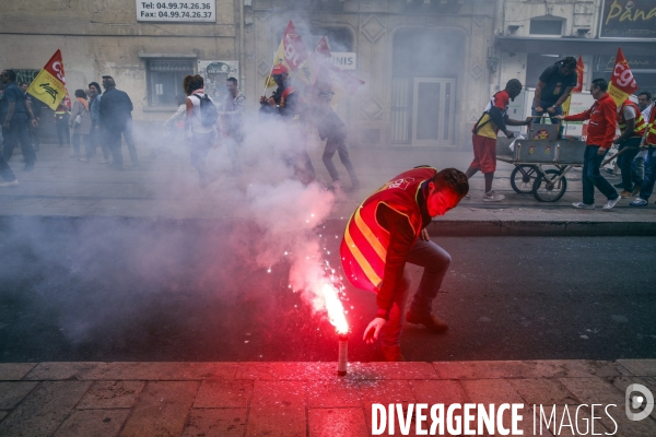 Manifestation des cheminots de l hérault