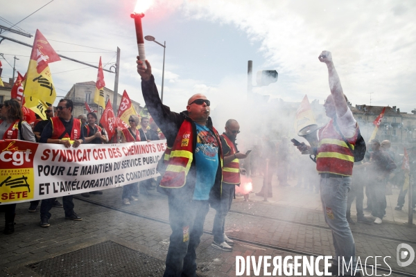 Manifestation des cheminots de l hérault